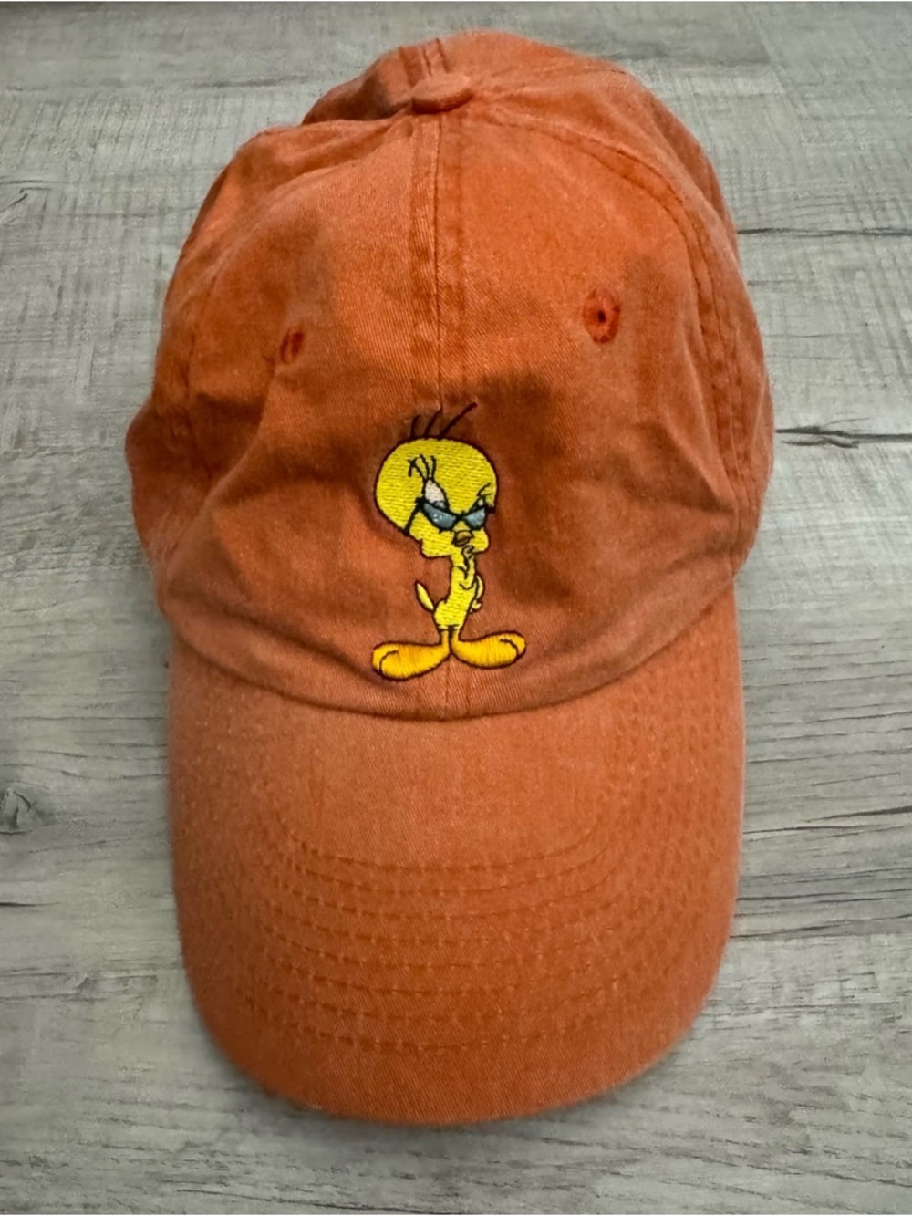 Vintage Tweety Bird Orange Hat Warner Brow Studio Store Cap EXTREMELY RARE!!!